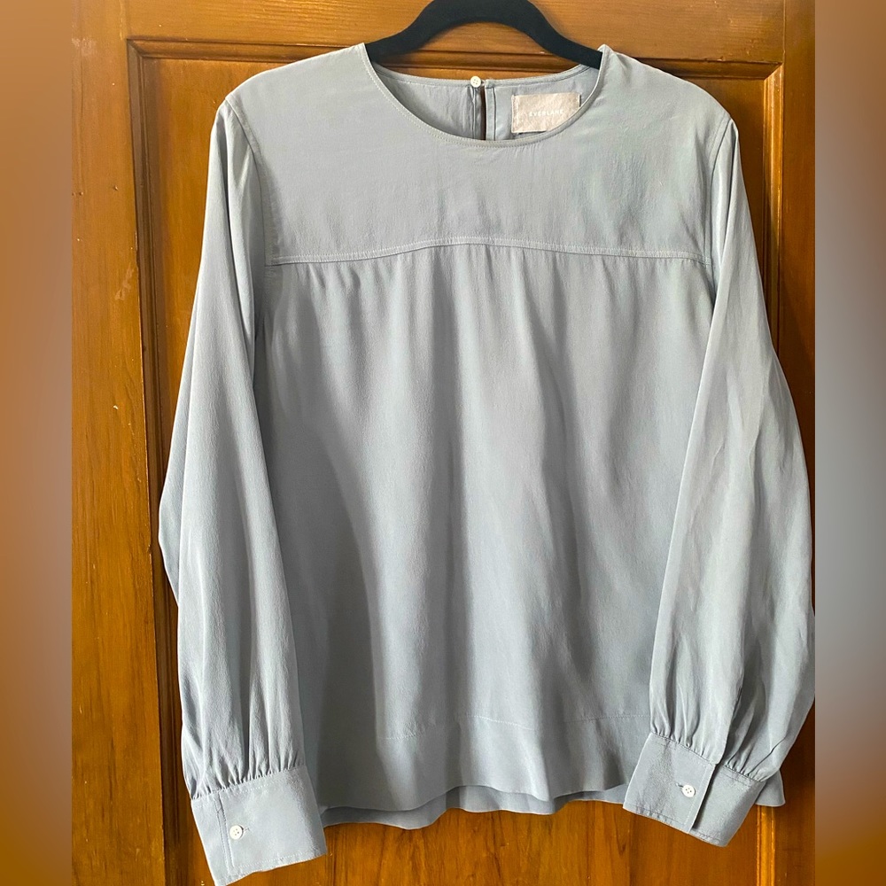 Everlane Tops | The silk long-sleeve blouse